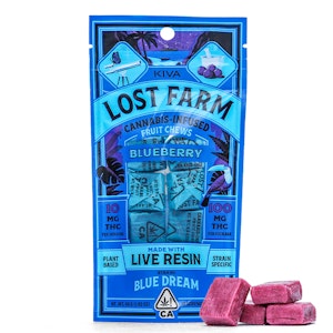 Kiva - LOST FARM CHEWS BLUEBERRY - BLUE DREAM LIVE RESIN